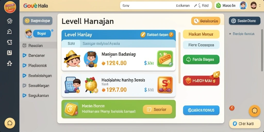 Menu utama yang menarik dan user-friendly.