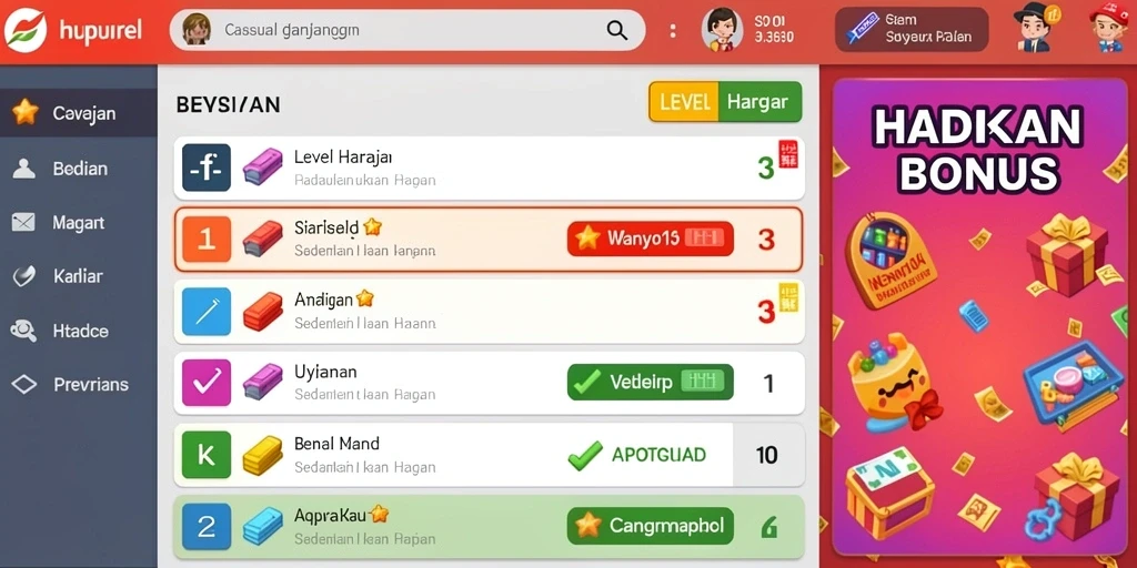 Screenshot memperlihatkan tantangan teka-teki yang sedang diselesaikan.
