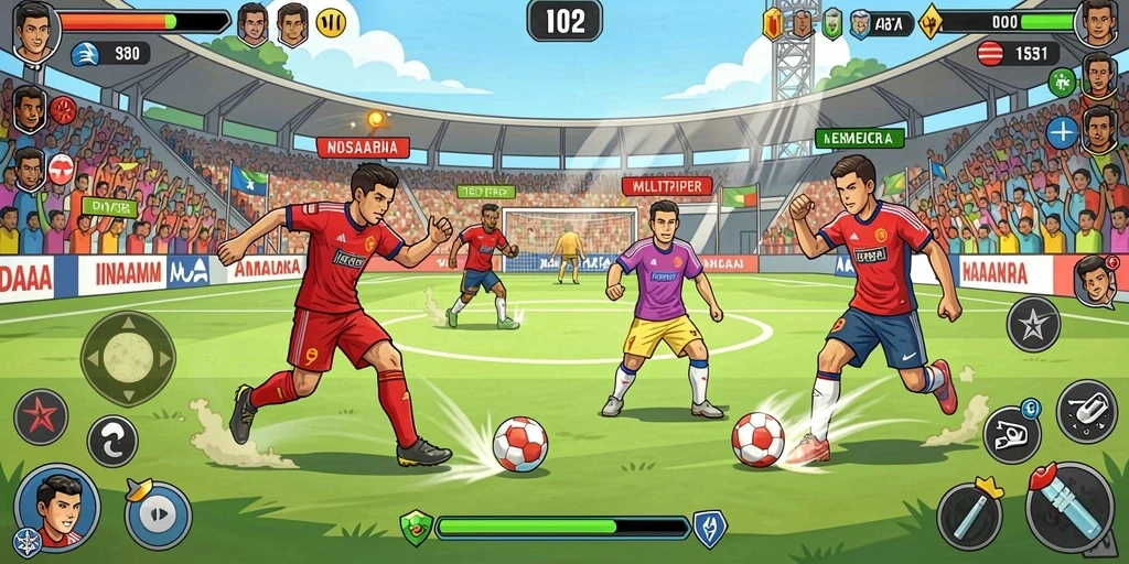 Tangkapan layar interaksi sosial antar pemain.